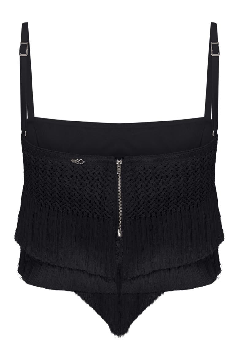 Ayla Fringe Top, Alternate, color, BLACK