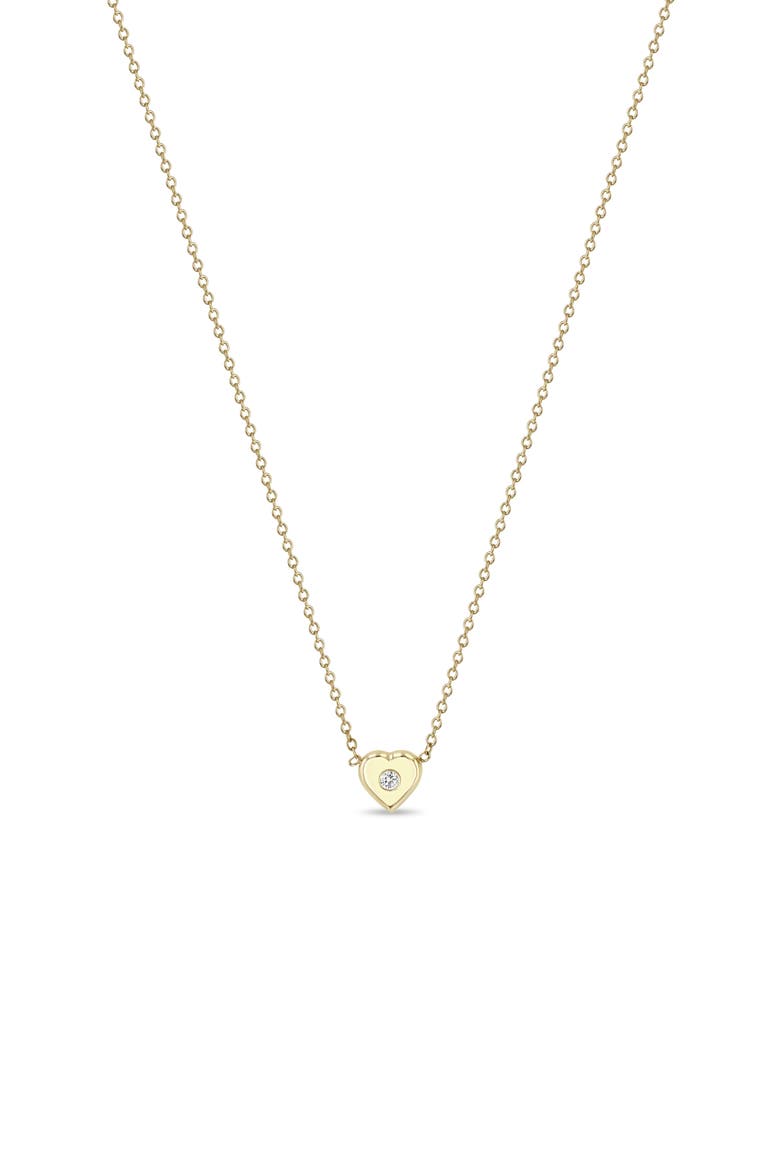 Diamond Heart Pendant Necklace, Main, color, YELLOW GOLD