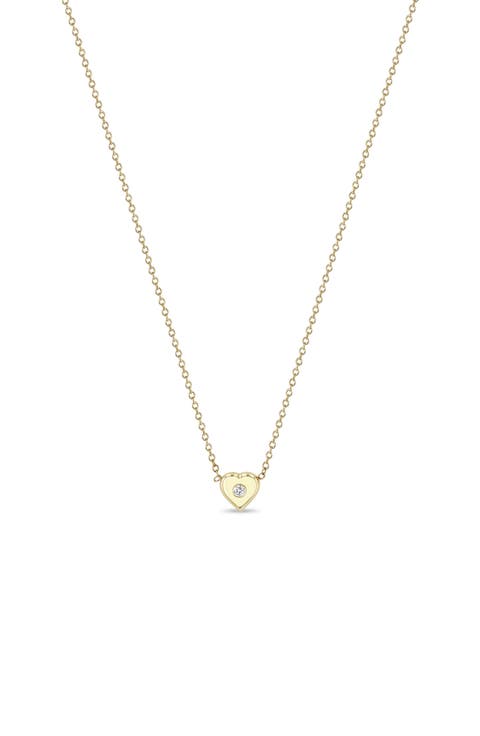 Diamond Heart Pendant Necklace