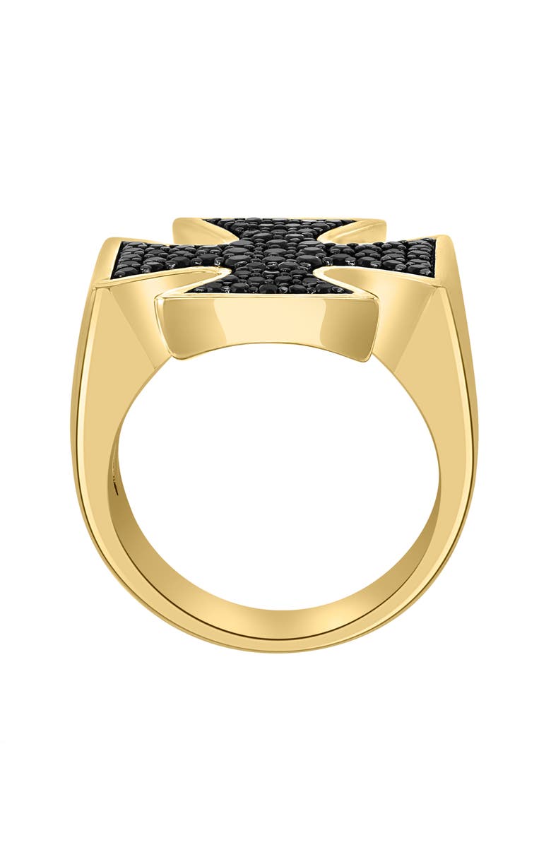 EFFY Black Spinel Cross Ring, Alternate, color, Black