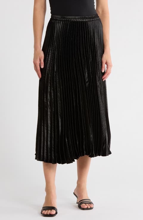 Pleated Midi Skirt
