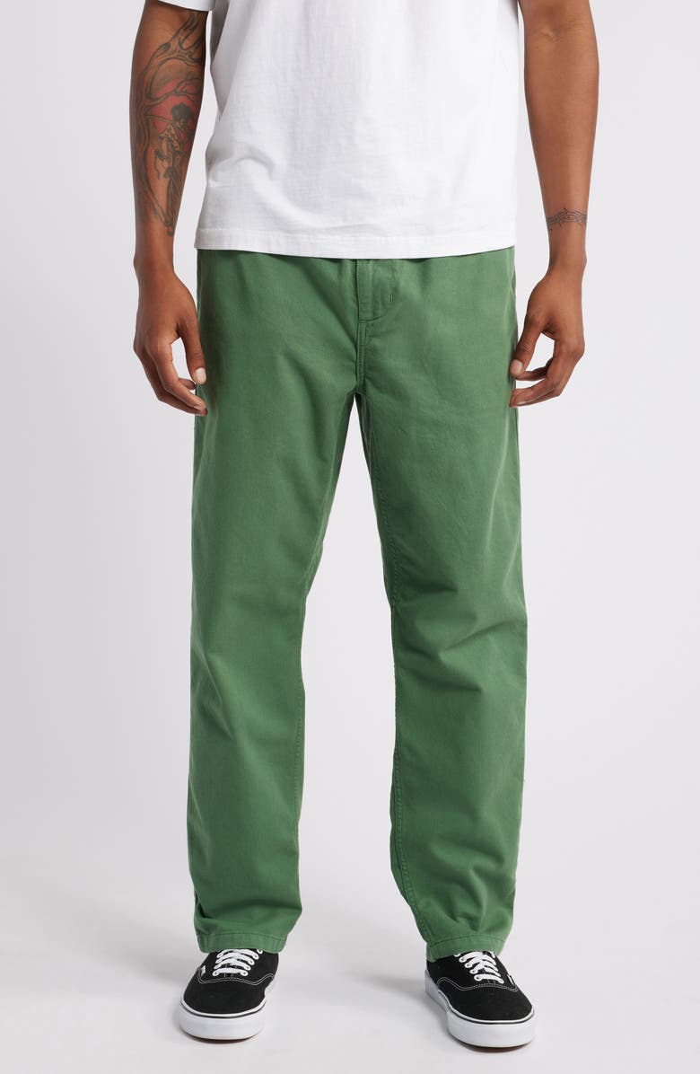 Carhartt Work In Progress Flint Straight Leg Twill Pants, Main, color, Duck Green Garment