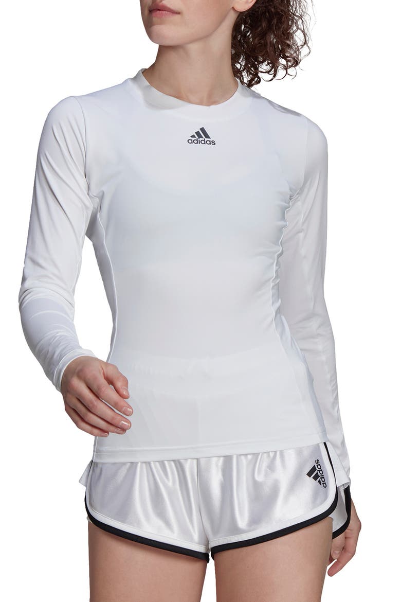 Tennis Freelift Long Sleeve T-Shirt, Main, color, WHITE/ BLACK