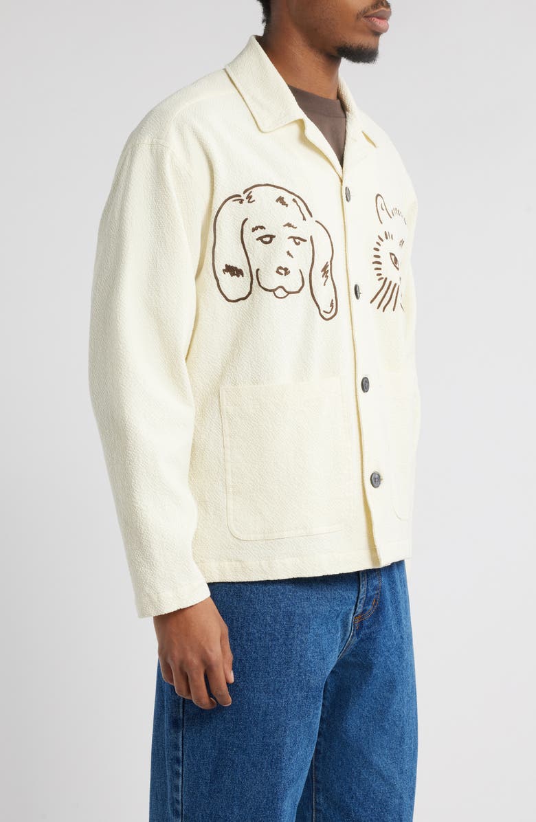 Obey Vista Camp Collar Seersucker Shirt Jacket, Alternate, color, 