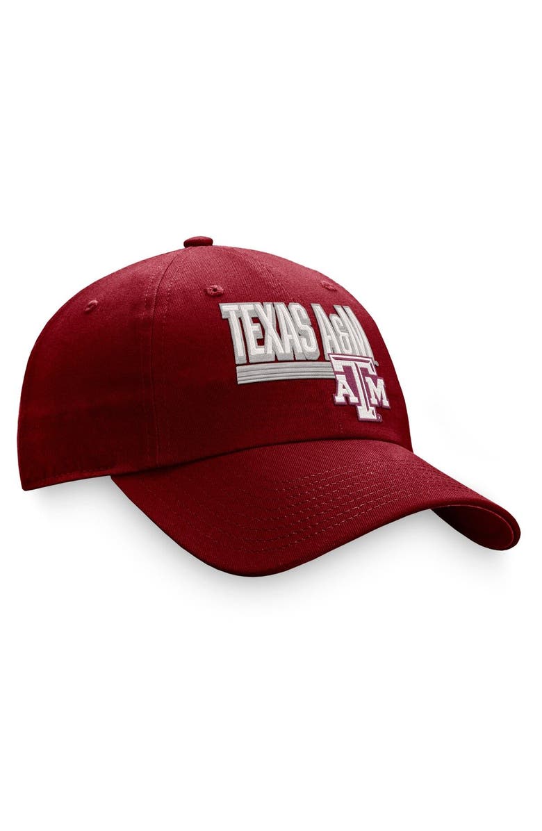 TOP OF THE WORLD Men's Top of the World Maroon Texas A&M Aggies Slice Adjustable Hat, Alternate, color,