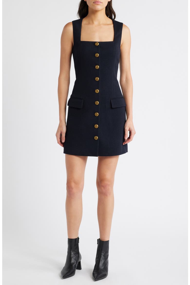 Mariana Sleeveless Textured Minidress, Main, color, NAVY