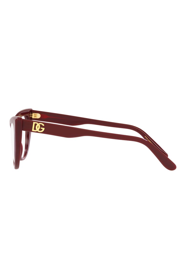 54mm Cat Eye Optical Glasses, Alternate, color, BORDEAUX