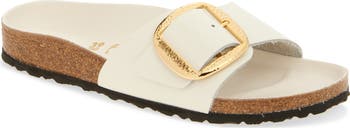 Madrid Hammered Big Buckle Slide Sandal