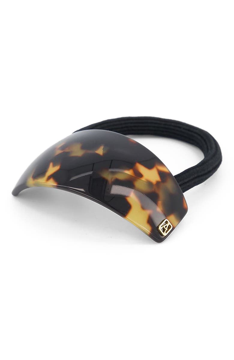 Alexandre de Paris Pont Marie Acetate Ponytail Holder, Alternate, color, Brown