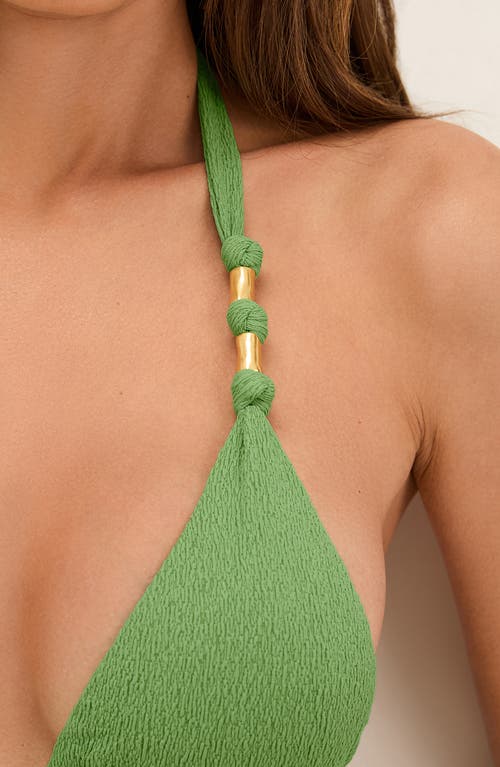 Vix Paula Hermanny Firenze Paula Triangle Bikini Top In Green