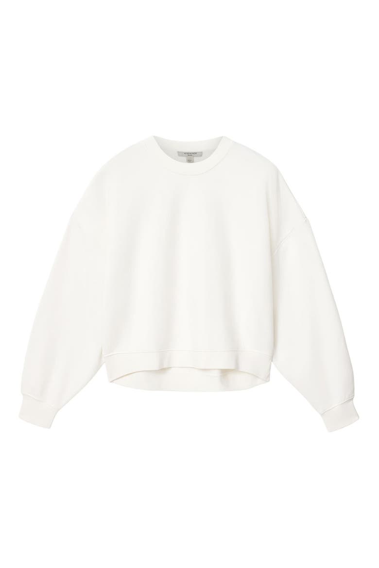 Esme Pippa Crochet Heart Back Sweatshirt, Alternate, color, ECRU WHITE