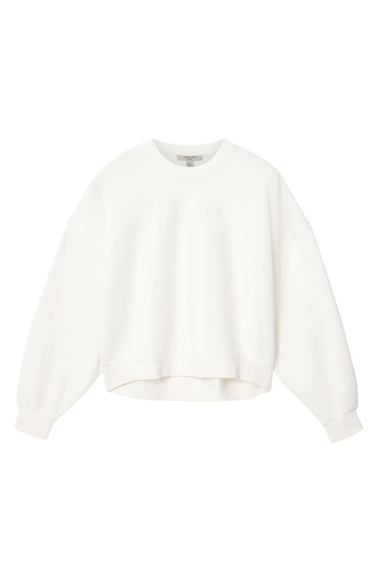 AllSaints Esme Pippa Crochet Heart Back Sweatshirt, Alternate, color, Ecru White