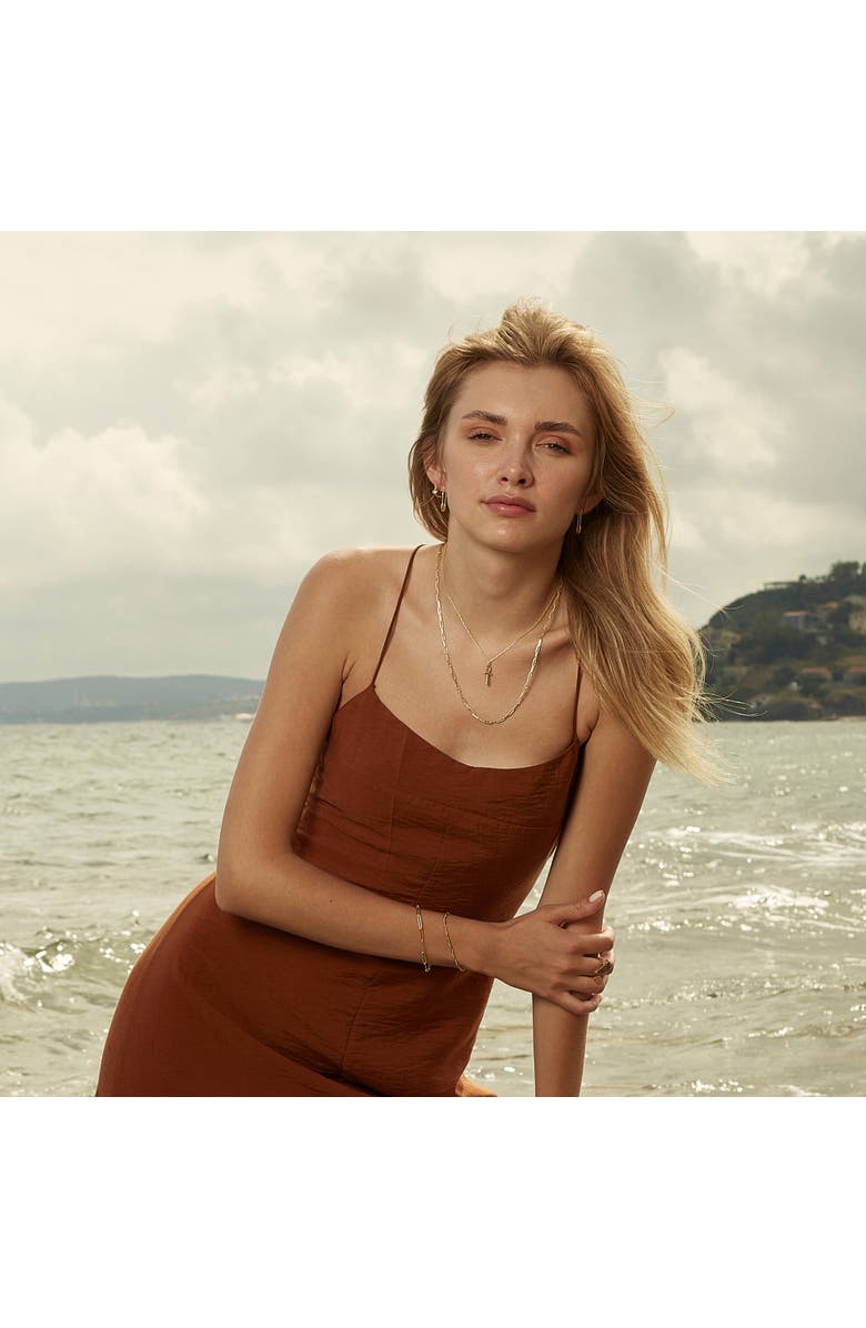 Spero London Sterling Silver Egyptian Ankh Necklace, Alternate, color, Gold