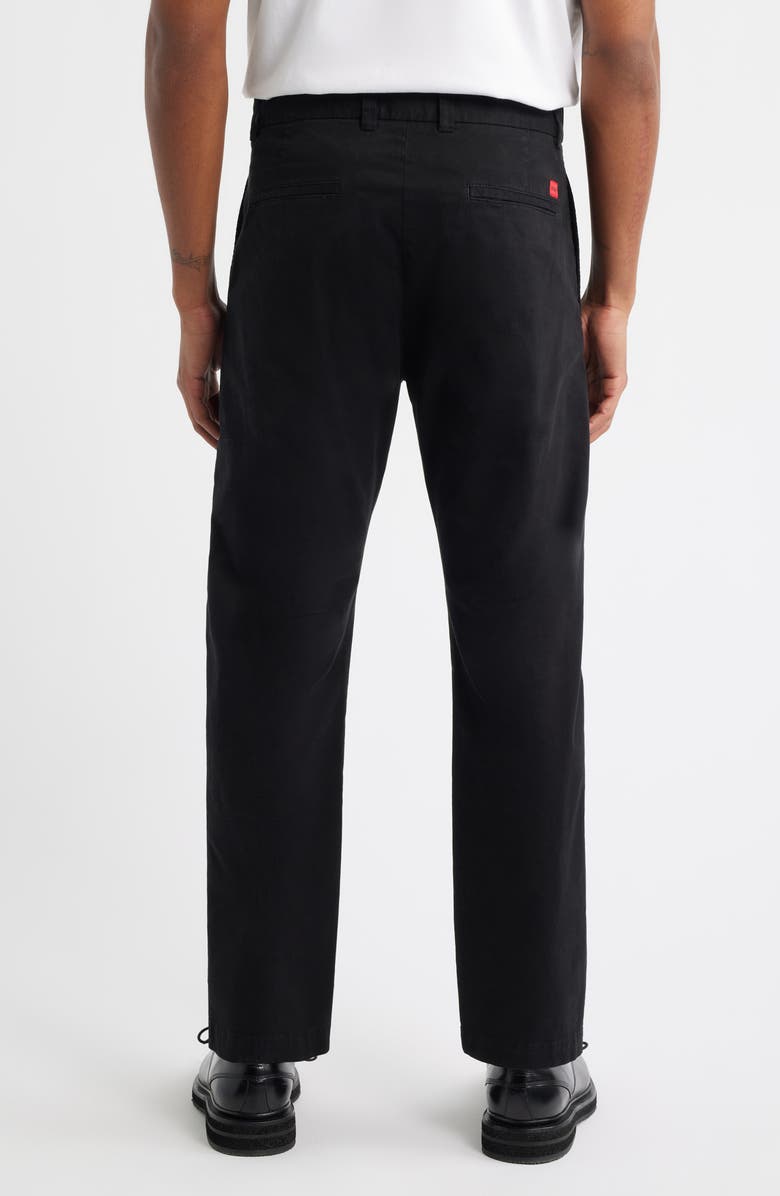 HUGO David Slim Fit Stretch Cotton Pants, Alternate, color, Black