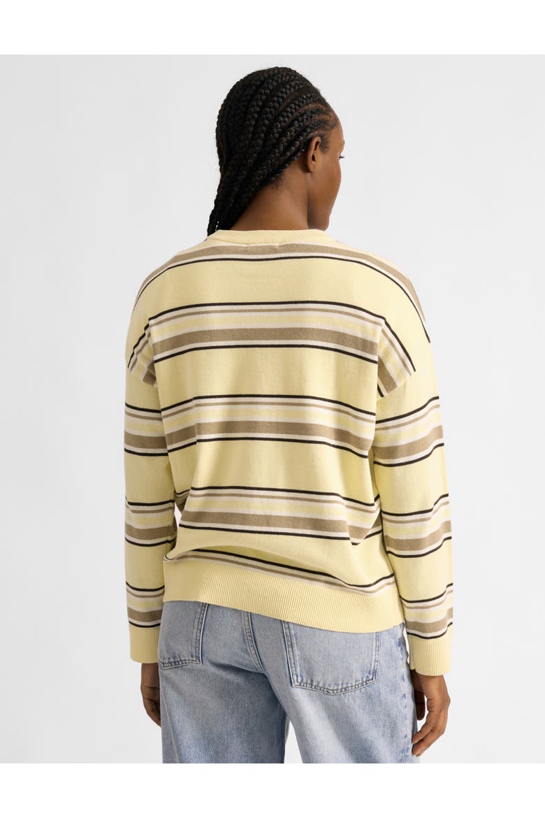 Stripe Cotton Jumper, Alternate, color, Lemon