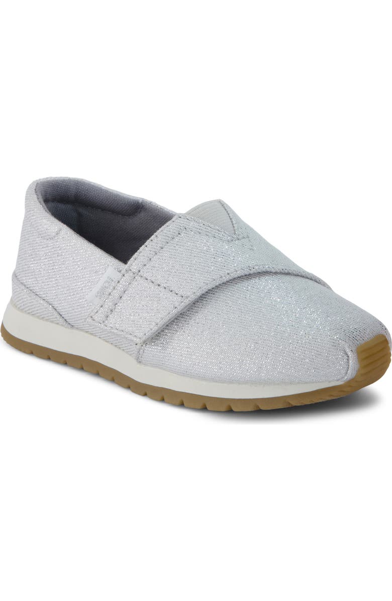 TOMS Kids' Alpargata Sneaker, Main, color, Silver