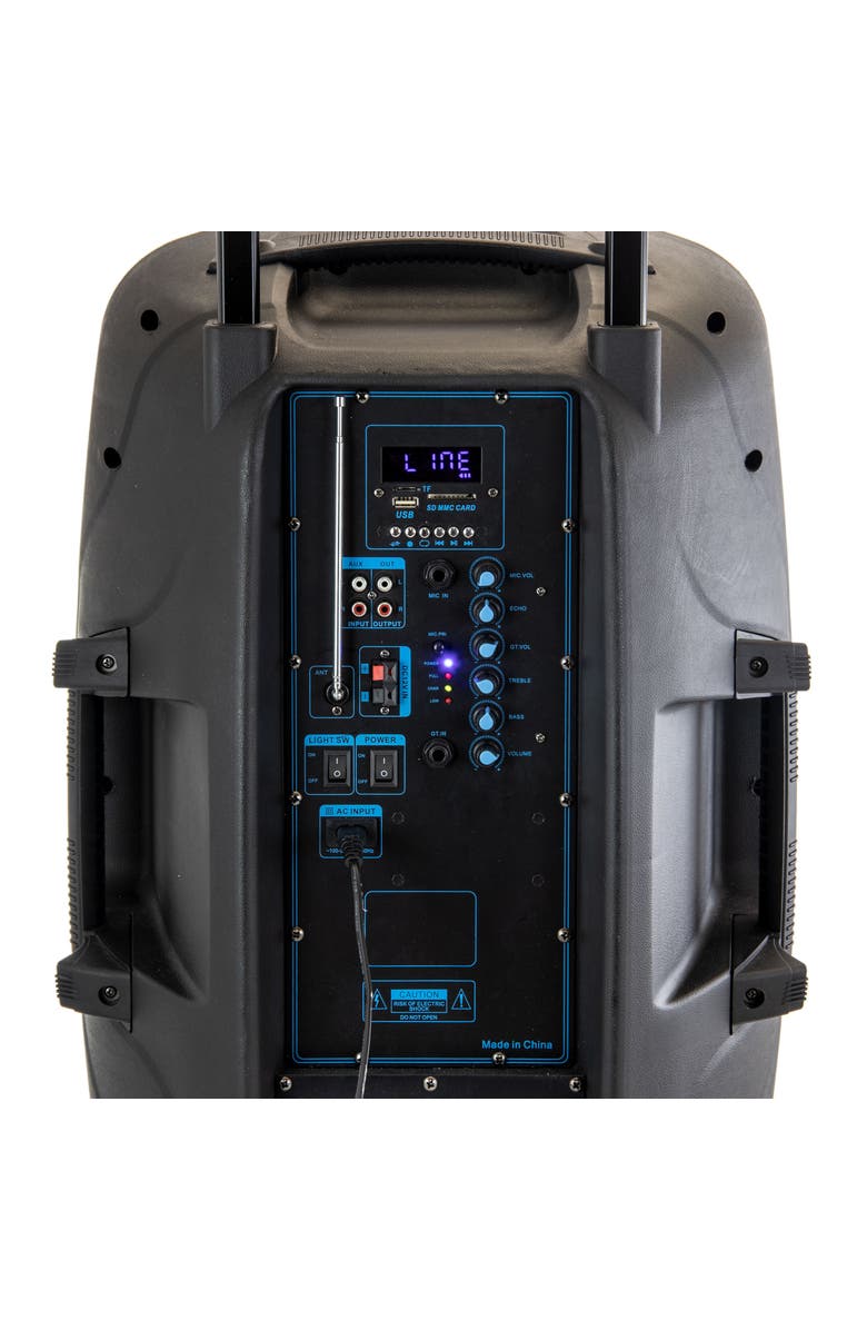 Befree Sound 15in Portable Bluetooth Speaker with Sound Volume Reactive Lights, Alternate, color, Black