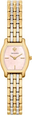 Tory Burch Eleanor Curve Mini Two Tone Bracelet Watch