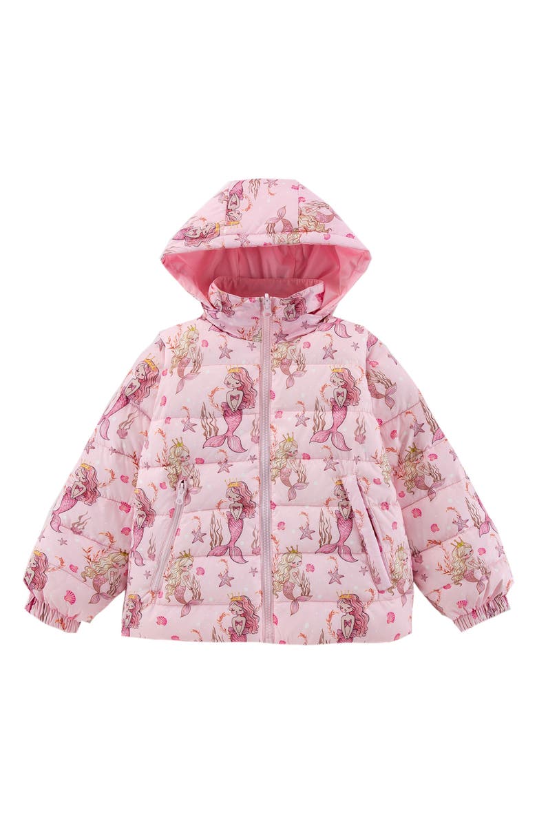 CALONIE Kids' Tanner Reversible Convertible Hooded Down Puffer Jacket, Main, color, Pink