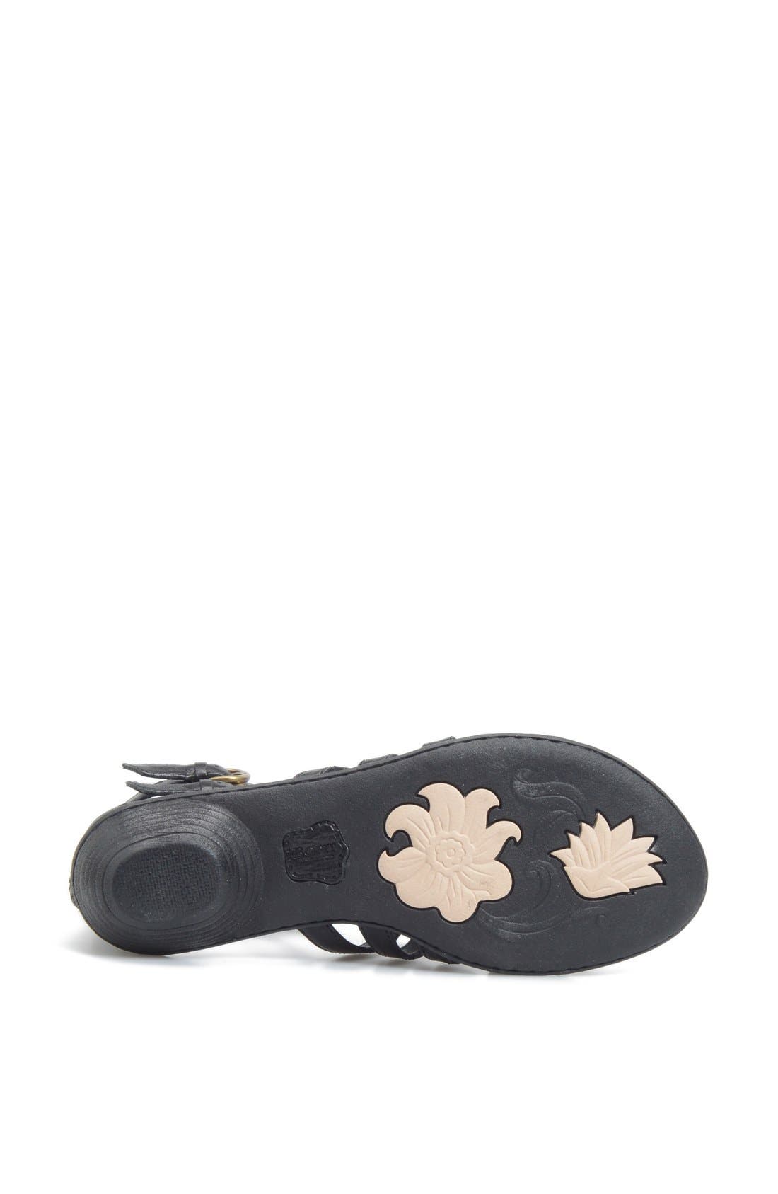 'Nikka' Sandal, Alternate, color, BLACK