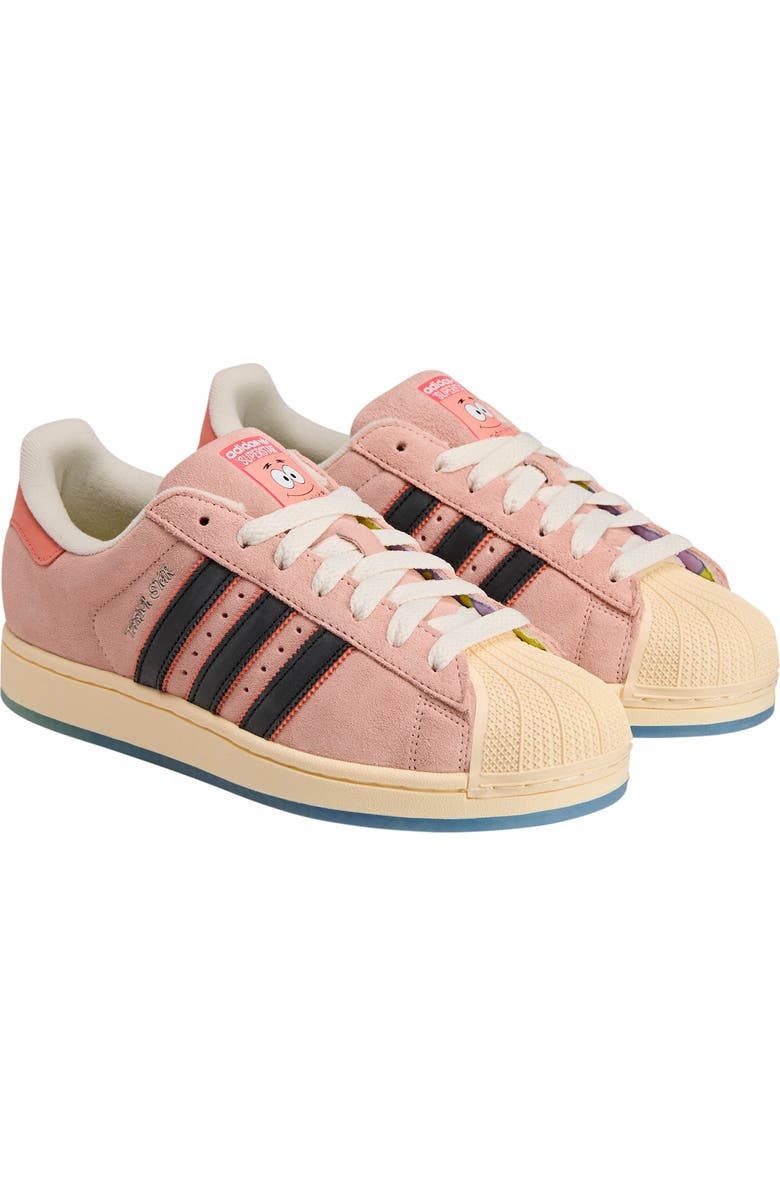 adidas x 'SpongeBob SquarePants' Gender Inclusive 'Patrick Star' Suede Superstar Sneaker, Main, color,
