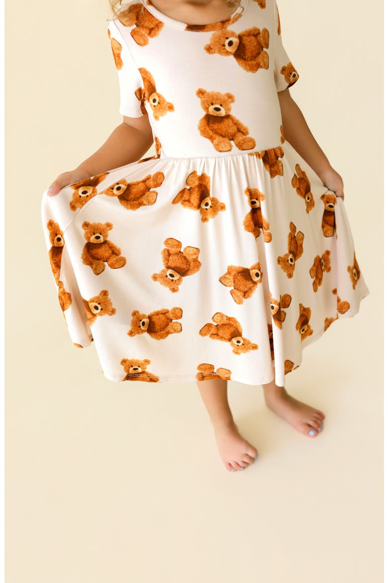 Kids' Basic Twirl Dress, Alternate, color, BEIGE