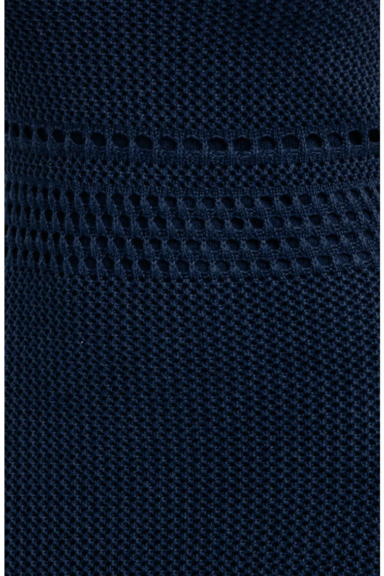 Colette Open Stitch Cotton & Cashmere Sweater Dress, Alternate, color, NAVY