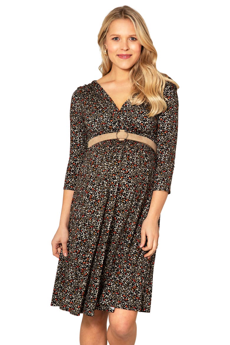 Willow Maternity Dress, Alternate, color, BLACK