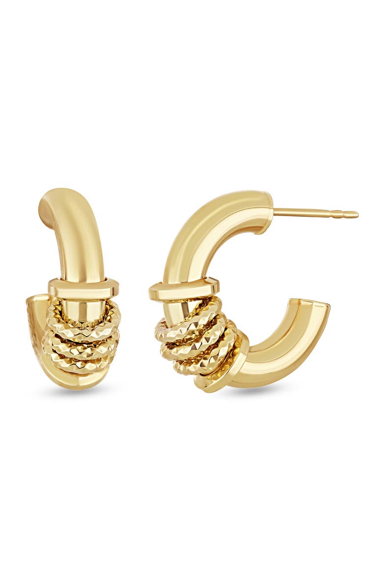 14K Gold Hoop Earrings, Main, color, 14K YELLOW GOLD