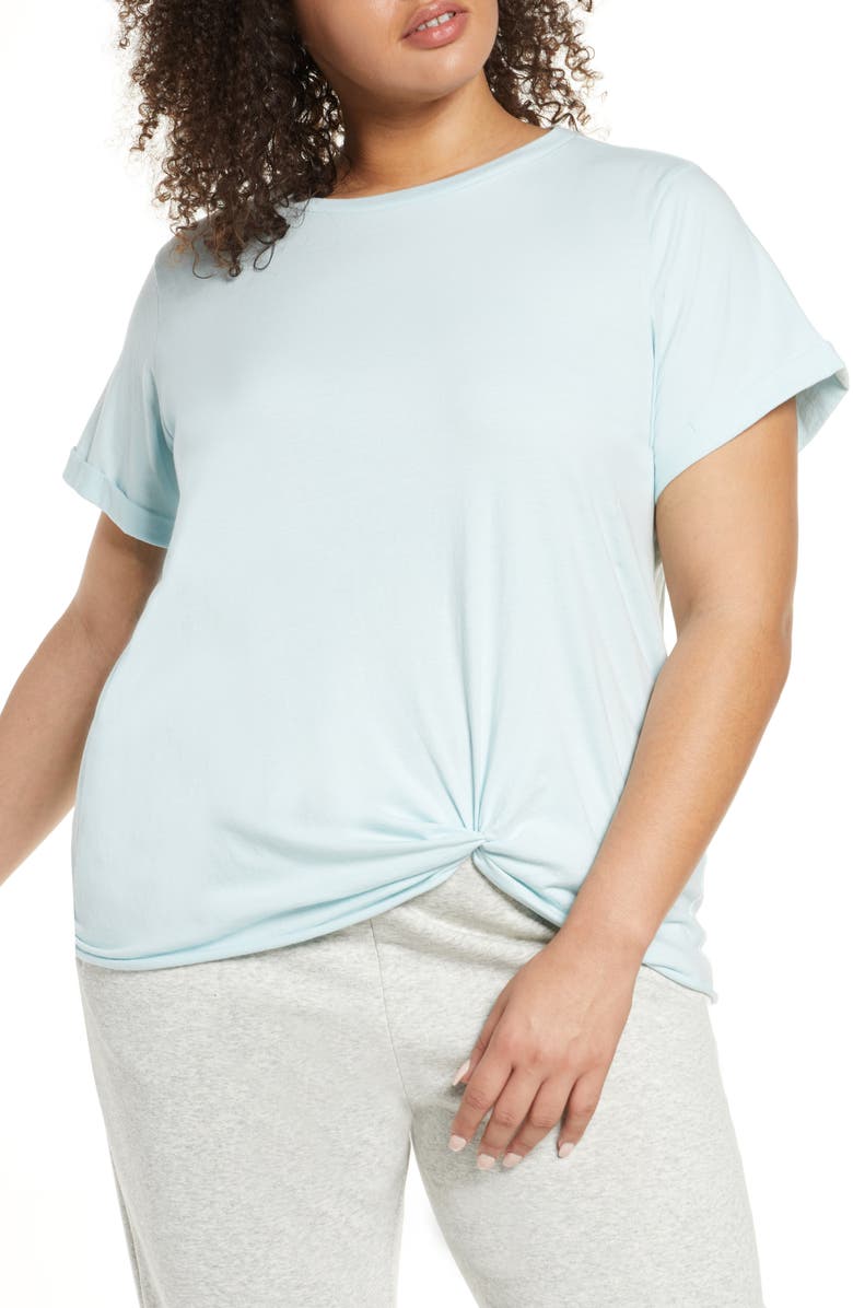 Zella Twist Hem T-Shirt, Main, color, 