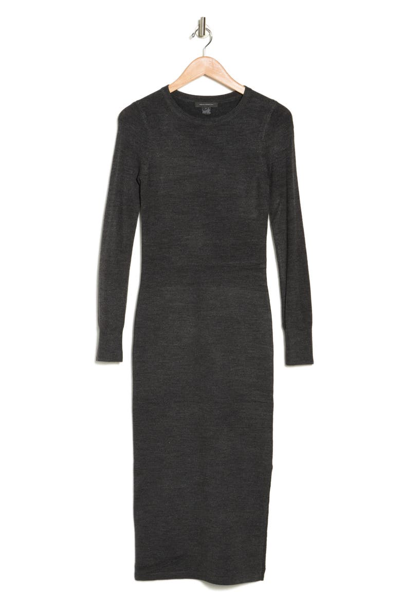 Babysoft Crewneck Sweater Dress, Alternate, color, CHARCOAL
