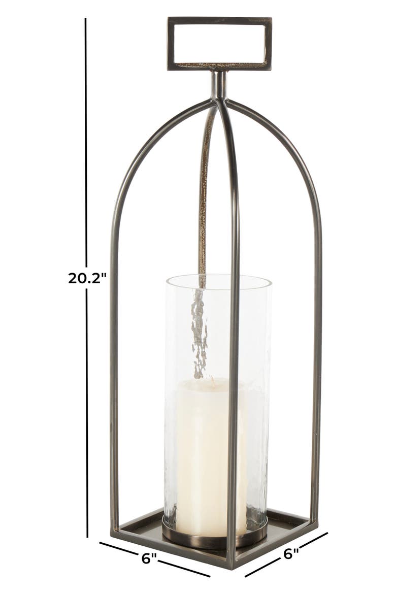 Metal Candle Lantern, Alternate, color, SILVER