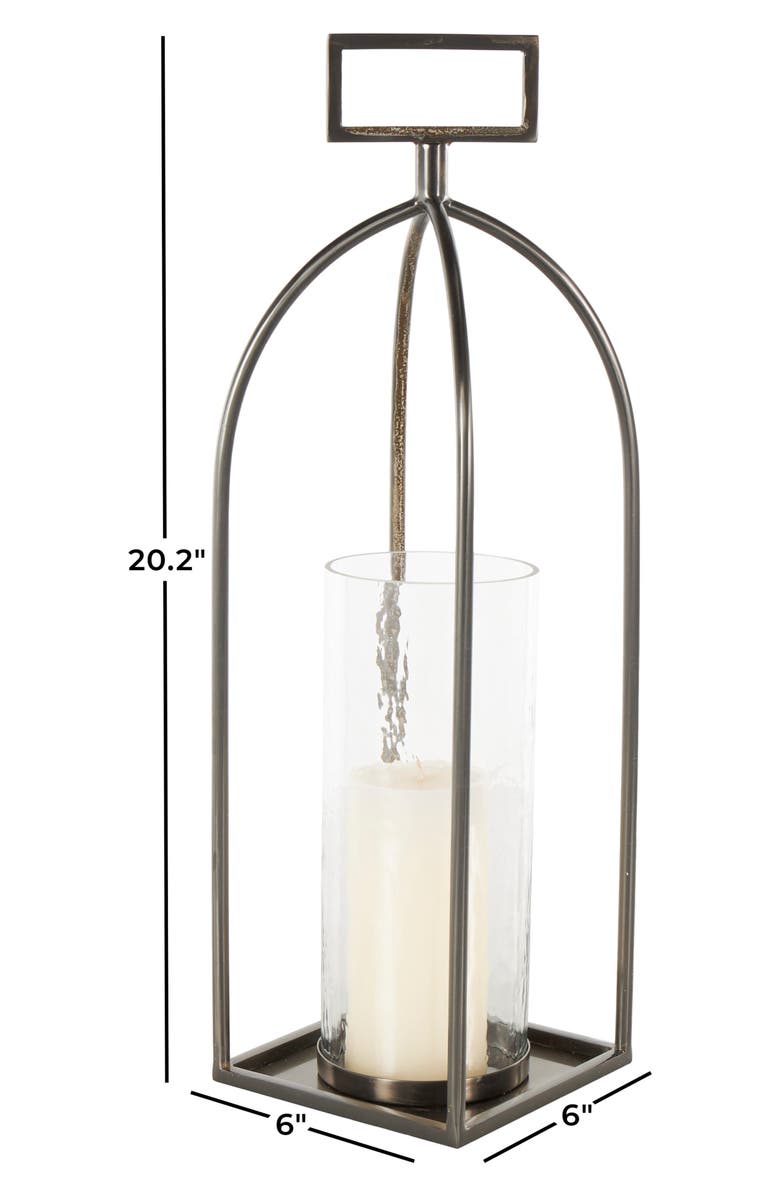 VIVIAN LUNE HOME Metal Candle Lantern, Alternate, color, Silver