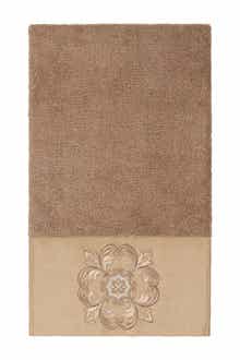 Linum Home Textiles Alyssa Embellished Bath Towel - Latte
