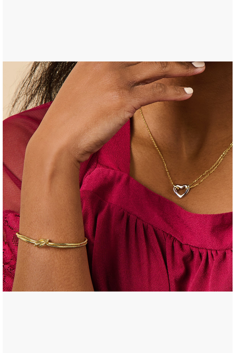 Love Knot Chain Bracelet, Alternate, color, Gold