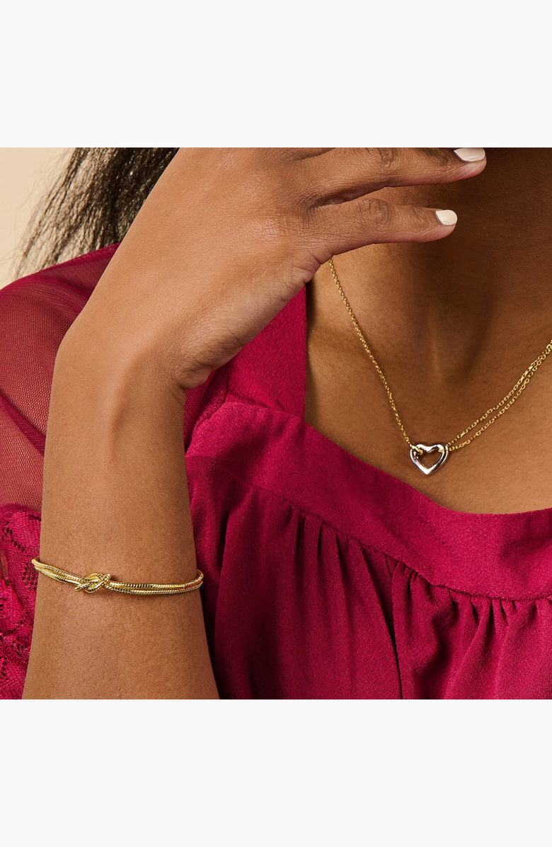 Little Sky Stone Love Knot Chain Bracelet, Alternate, color, Gold