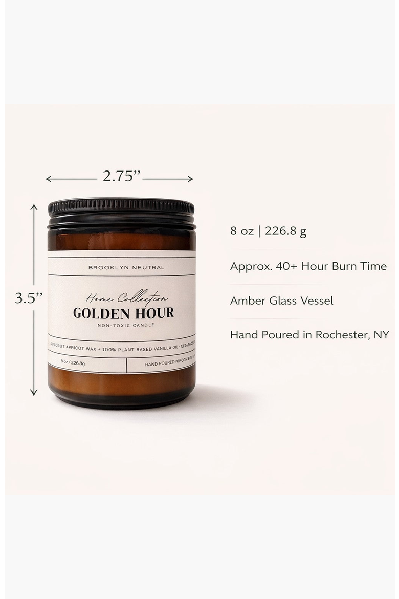 Golden Hour: Vanilla Santal Non-Toxic Luxury Candle, Alternate, color, None