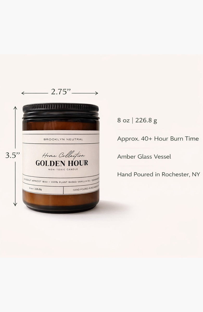 BROOKLYN NEUTRAL Golden Hour Scented Candle, Alternate, color, NO COLOR