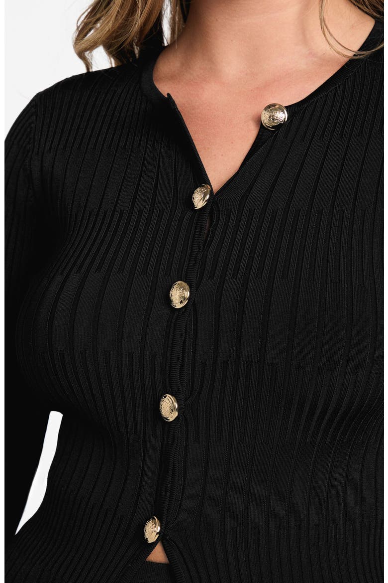Janet Rib Cardigan, Alternate, color, JET BLACK A996