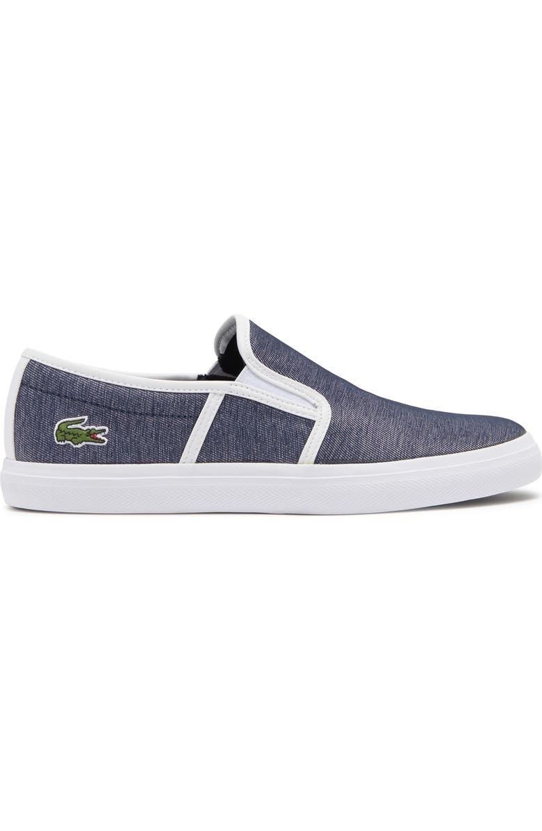 Lacoste Slip-On Sneaker, Alternate, color, Nvy/Wht