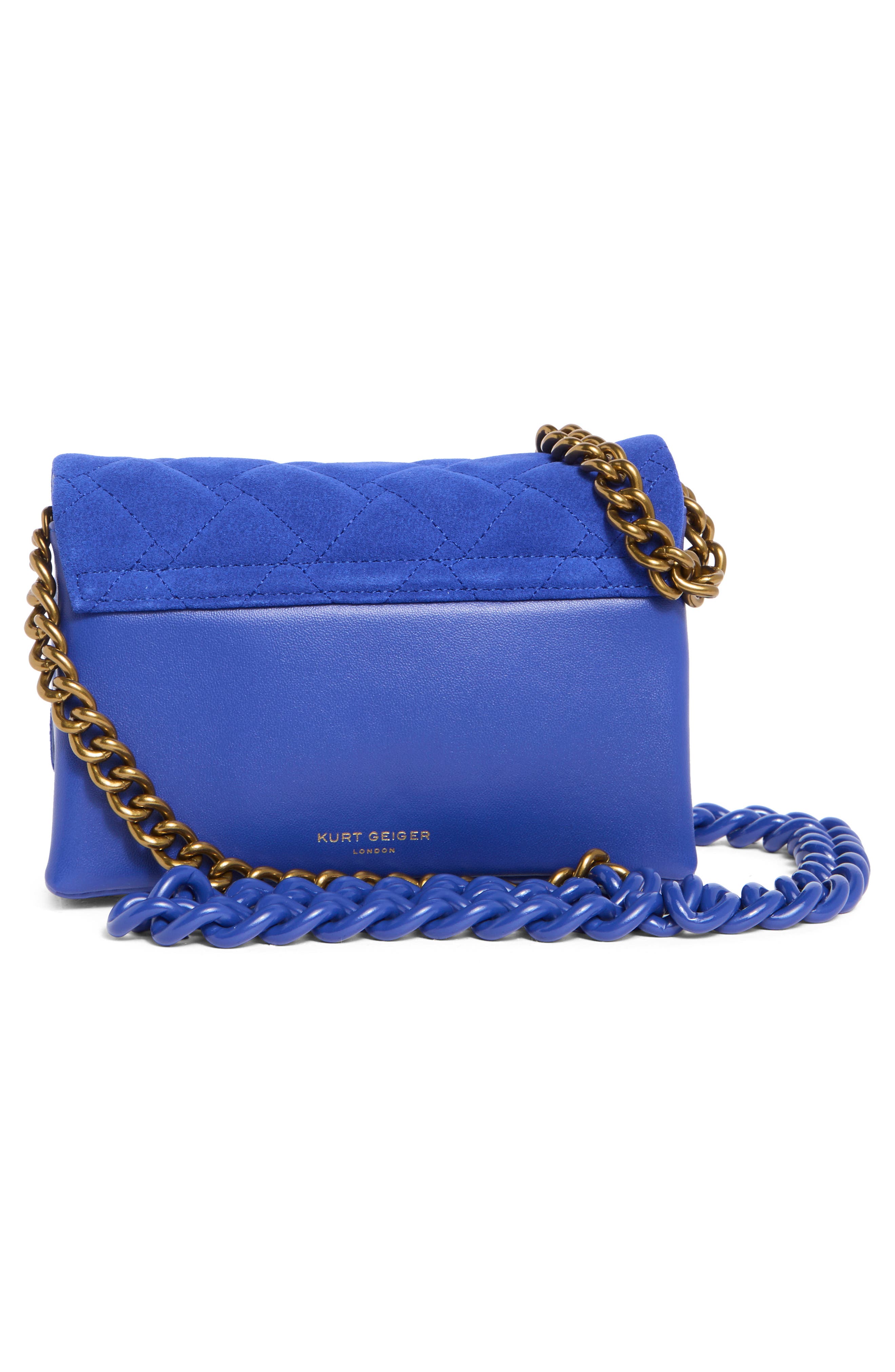 Kurt Geiger London Mini Kensington Kurt Crossbody Bag, Alternate, color, Blue