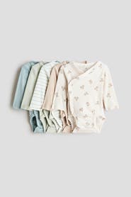 H&M 5-pack wrapover bodysuits