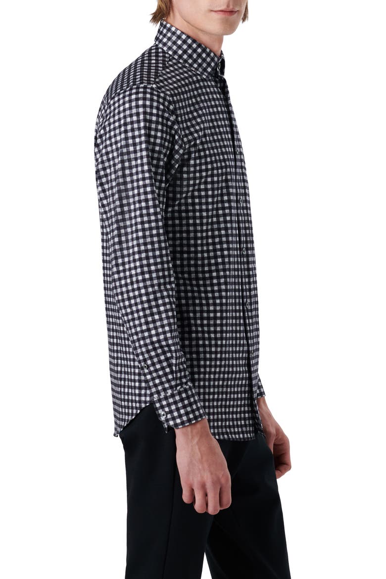 OoohCotton® Shepherd Check Button-Up Shirt, Alternate, color, GRAPHITE