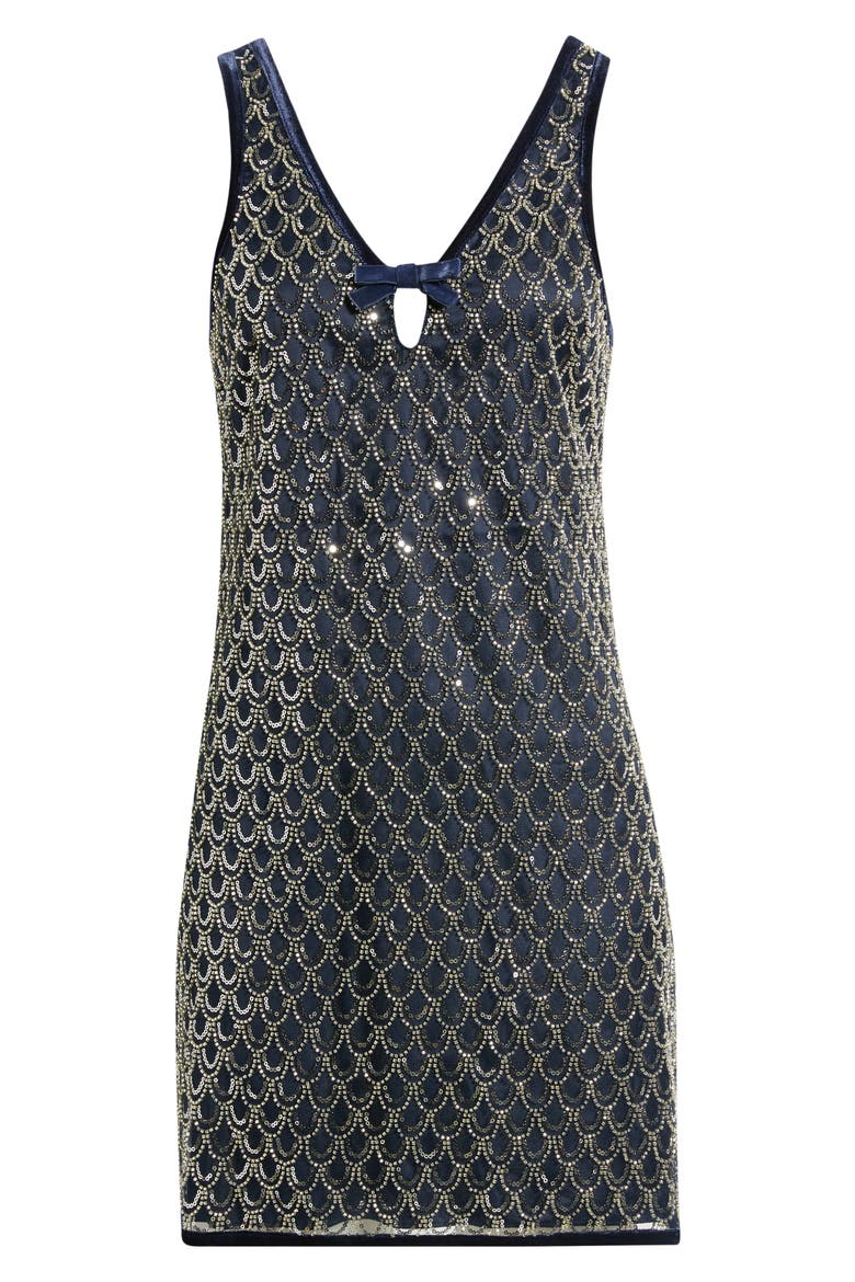Jeanetta Embellished Minidress, Main, color, NAVY