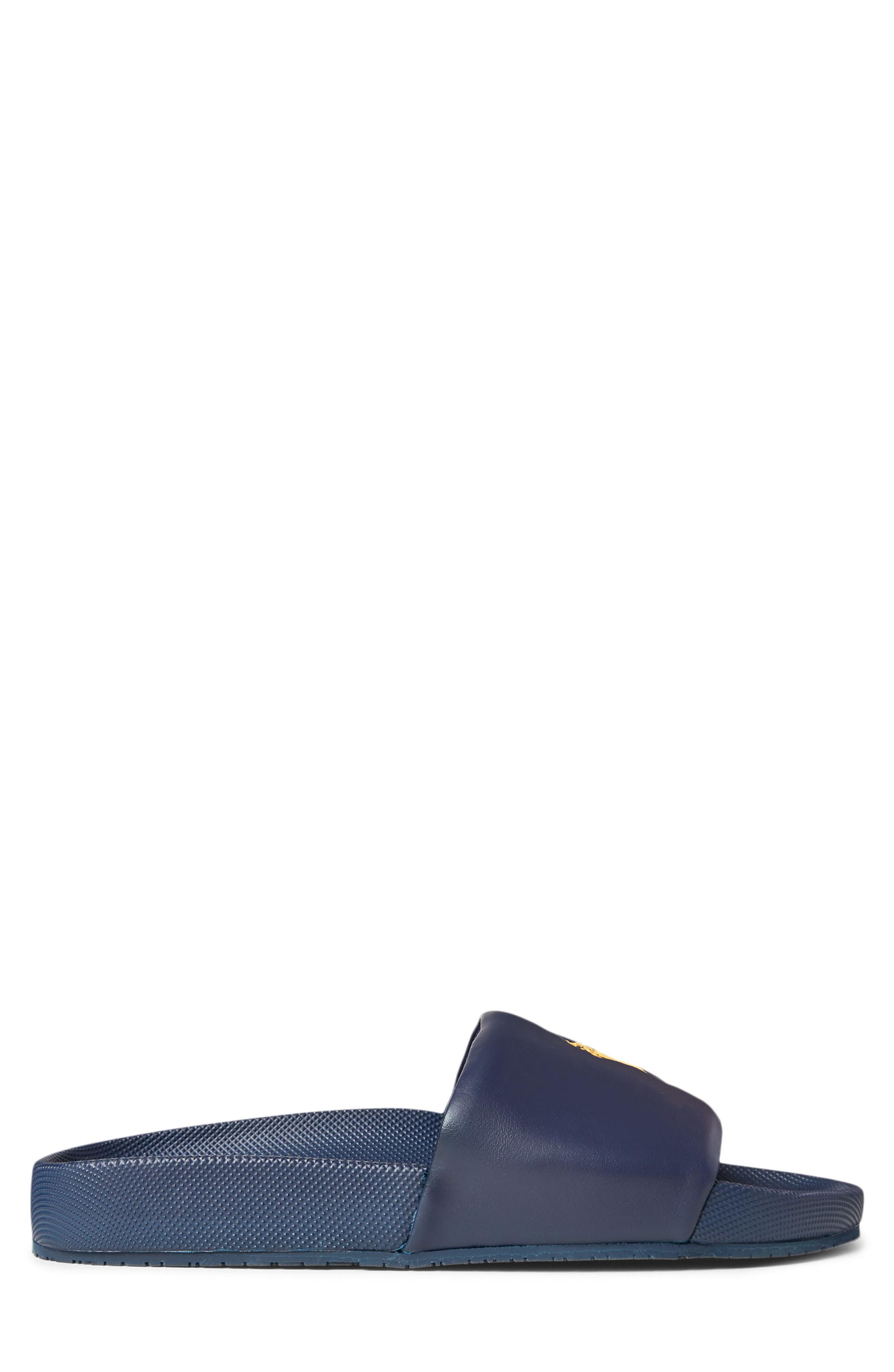 Cayson Slide, Alternate, color, NEWPORT NAVY/ GOLD