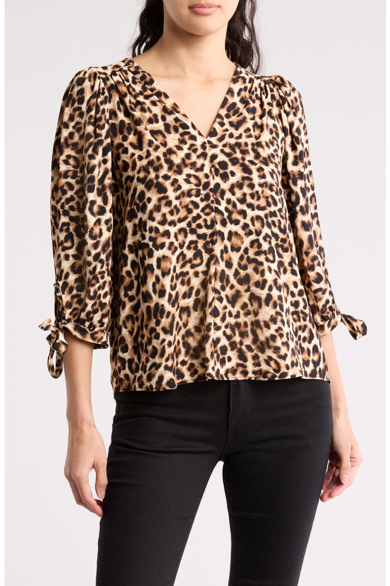 Leopard Print Top, Main, color, CHOCOLATE