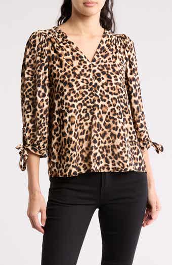 Renee C Leopard Print Top