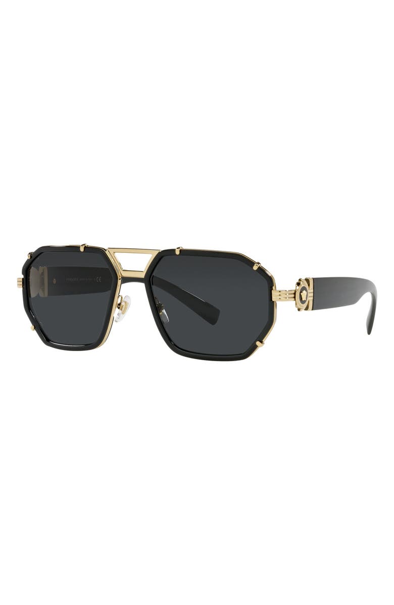 Versace 58mm Aviator Sunglasses, Alternate, color,
