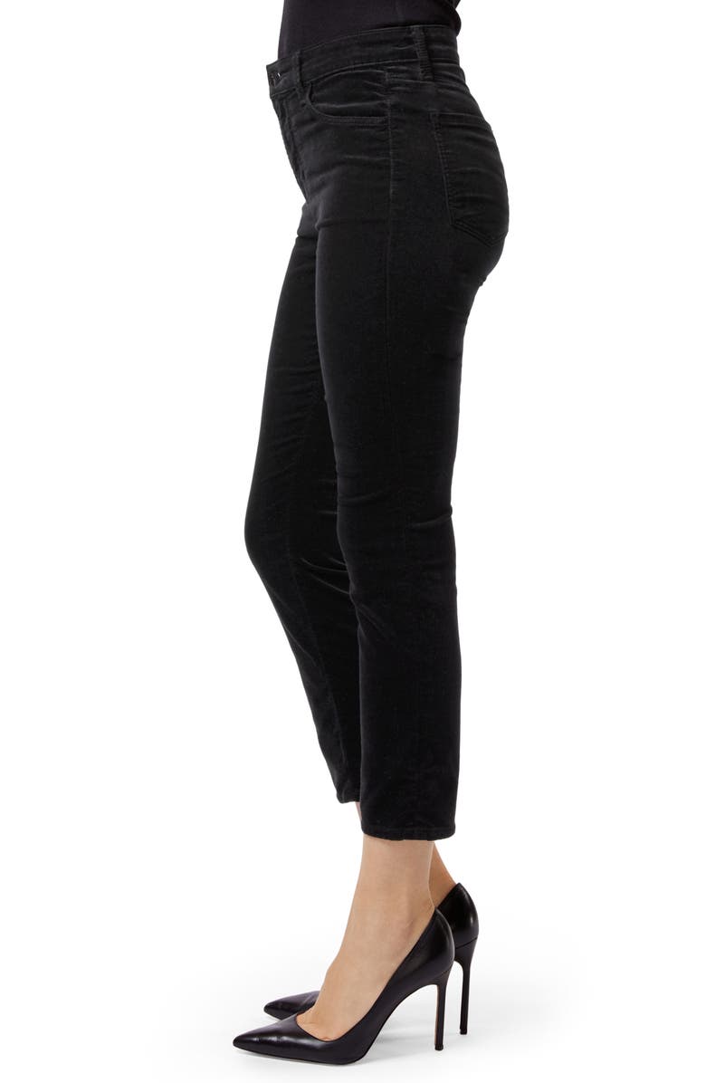 J Brand Ruby High Waist Crop Velvet Pants, Alternate, color,