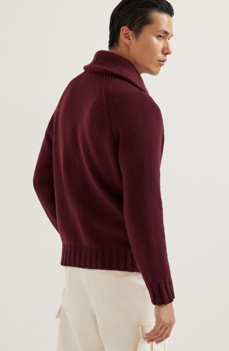 Brunello Cucinelli Cashmere Feather yarn cardigan, Alternate, color, Amaranth